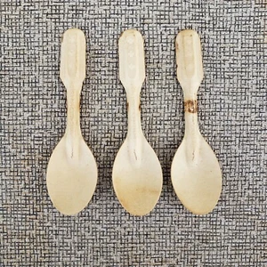 Rare Lot Of 3 Pressed Paper Sanispoon From The WW2 Era Original Unused Spoon USA - Picture 1 of 16