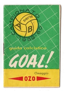 CALCIO CALENDARIETTO 1959-6 SERIE A SERIE B OMAGGIO OZO LUBRIFICANTI - Picture 1 of 5