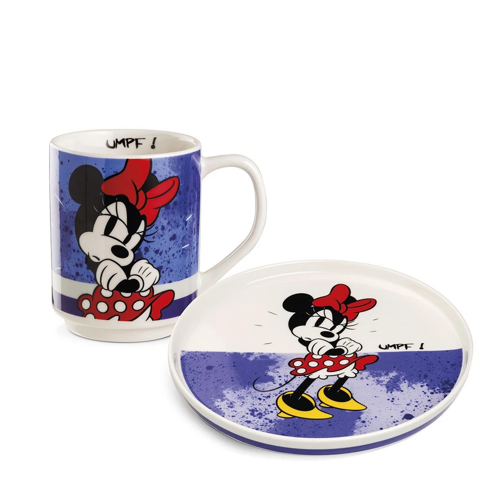 Disney Minnie Mouse, I Am set piatto dessert + mug impilabile viola - Immagine 1 di 1