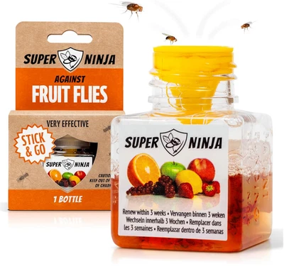 Super Ninja Fruit Fly Traps for Indoors - 1 Pack, Highly Effective Fruit Fly Cat - Image 1 of 4
