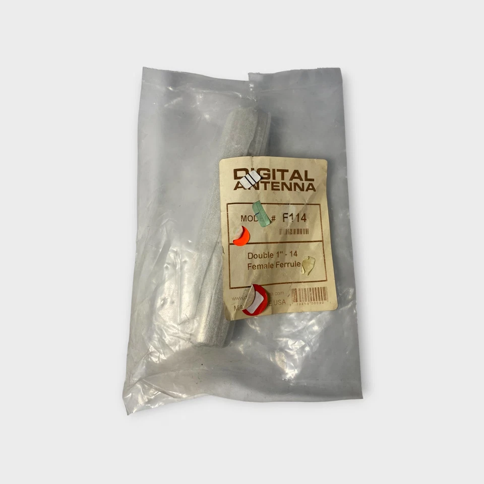 Digital Antenna F114 6" Double Female Ferrule Adapter (1"-14 Thread) - New - Image 1 of 3