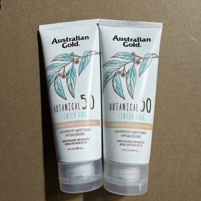 (2 PACK) Australian Gold Botanical Tinted Face Sunscreen FAIR TO LIGHT 3oz - Image 1 of 4