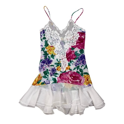 UNDERCOVER Abito corto vintage Victoria's Secret donna taglia P floreale slip