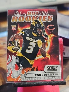 2025 Panini Score Luther Burden III RC Hot Rookies Chicago Bears Mizzou #4 NM - Picture 1 of 2