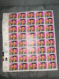 USPS Mint Sheet of Forty (40) Elvis Presley 29 Cent Commemorative Stamps 1992 - Picture 1 of 3