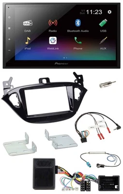 Pioneer USB Bluetooth DAB 2DIN Lenkrad Autoradio für Opel Adam ab 2013 Corsa E - Bild 1 von 4