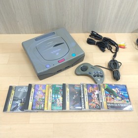 V-Saturn Console Bundle with 6 Games & Cables RG-JX2 Sega Victor Saturn NTSC-J