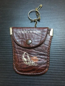 Vintage 90er "It's Better in the Bahamas" braun Leder Schlüsselanhänger Geldbörse 3,25" Höhe - Bild 1 von 5