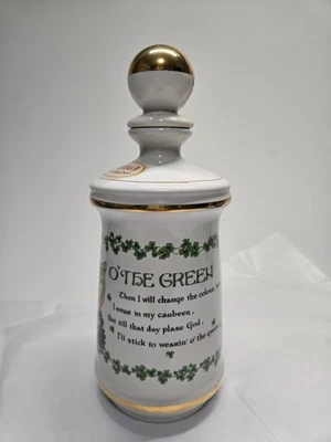 Old Fitzgerald Whiskey Decanter – Wearin' O' the Green 1968 ~ 10" Tall ~ Empty  - Image 1 of 4