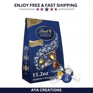 Lindt Lindor Assorted Dark Chocolate Truffles - Premium Candy Gift Box - 15.2oz - Picture 1 of 8