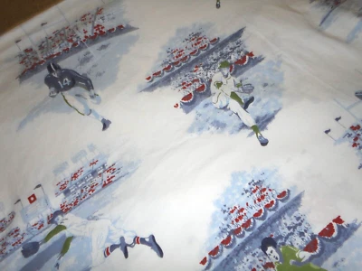 SÁBANA PLANA COMPLETA POTTERY BARN MVP DEPORTES AZUL ROJO BÉISBOL FÚTBOL 82X90 Foto 1 de 4