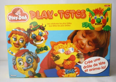 MUY RARO JUEGO CABEZAS CARAS PLAY DOH PLAY TETES 1995 VINTAGE KENNER NUEVO SELLADO Foto 1 de 4