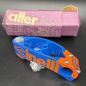 Vintage Cinelli ALTER Stem Blue & Orange 130mm 25.4mm 1in Steerer 26.0mm Clamp - Picture 1 of 6