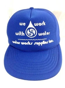 Water Works Supplies Inc Hat NWOT We Work With Water Foam SnapBack Cap - Picture 1 of 8