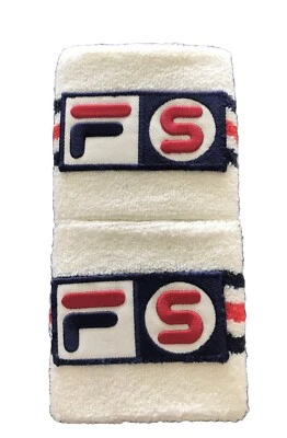 Vintage Brand New No Tags Supreme x FILA Wristband White Red Blue SS07 One Size - Photo 1/4