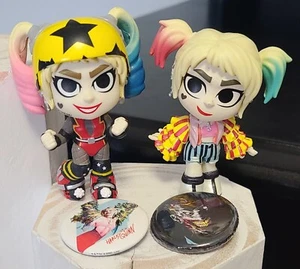 Funko Harley Quin Birds Of Prey Vinyle Figures Set Of 2 W/2 Pins - Picture 1 of 12