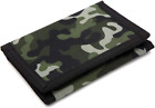 Rfid Trifold Canvas Camouflage Wallet For Menmini Coin Purse With Zipper And