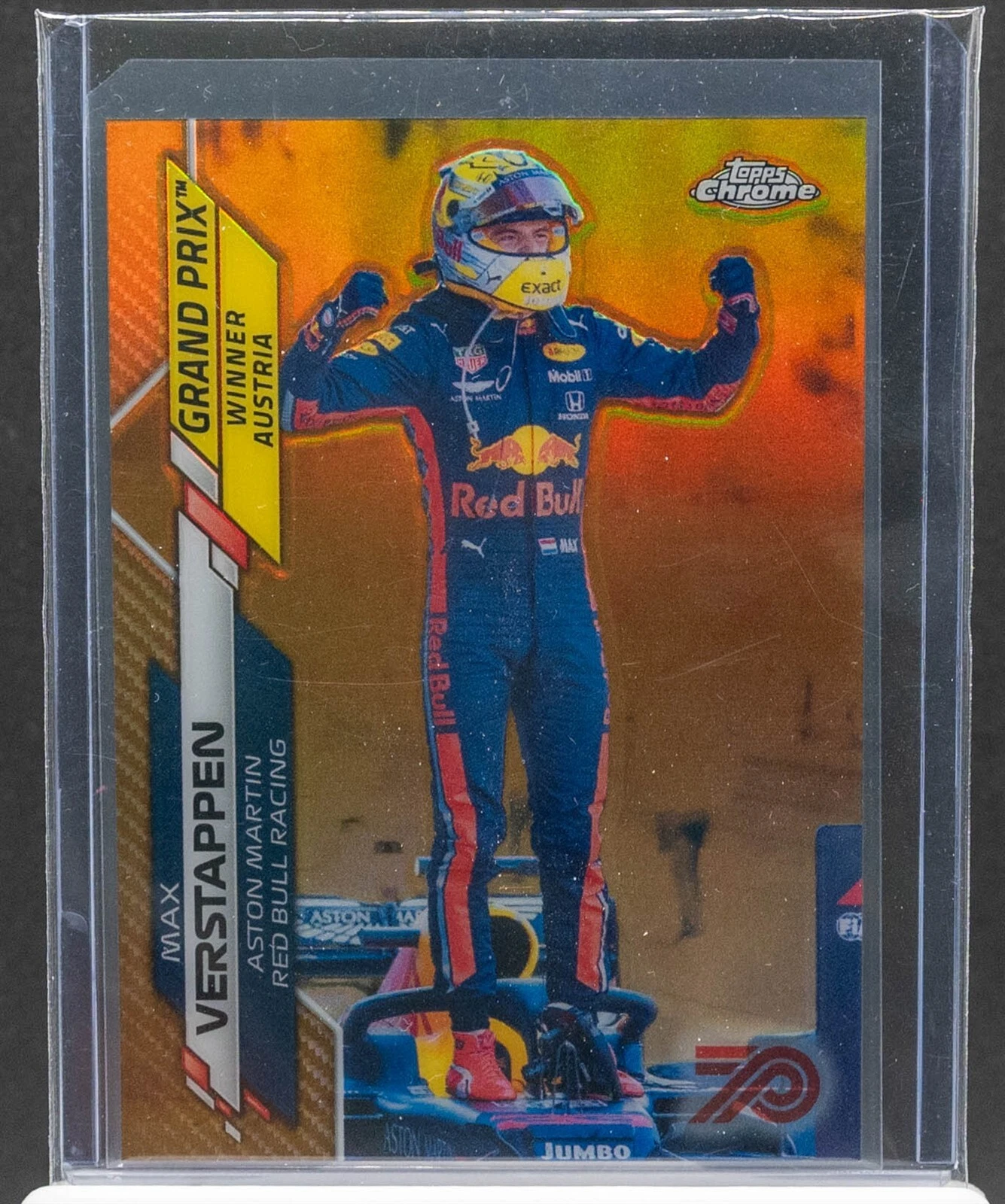 Max Verstappen 2020 Topps Chrome F1 #141 70th Gold Refractor SP MT11