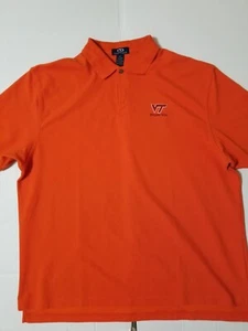 Vantage Virginia Tech Hokies Polo Shirt Mens 2X Orange  - Picture 1 of 11