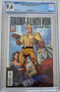 TRUMP PUNCH MAN: DELETE THIS! #1 CGC 9.6 GRADED 2019 ANTARCTIC PRESS COMICS - Picture 1 of 5