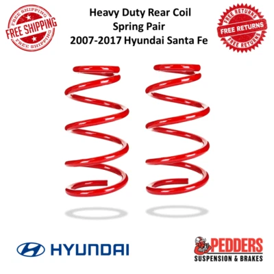 Pedders Heavy Duty Rear Coil Spring Pair For 2007-2017 Hyundai Santa Fe PED-7665 - Image 1 of 4