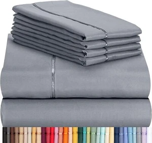 Organic Bamboo 6 Piece Sheet Set w/ Deep Pockets - Picture 1 of 34