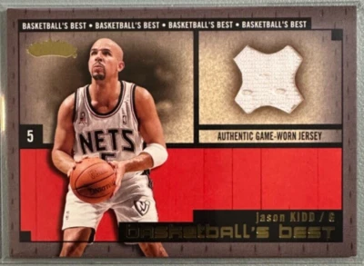 JASON KIDD 2002-03 Fleer Showcase Basketball's Best Gold Game-Worn Patch 062/100 - Image 1 of 2