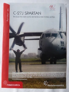 5/2008 PUB ALENIA C-27J JCA JOINT CARGO AIRCRAFT TACTICAL TRANSPORT ORIGINAL AD - Imagen 1 de 1