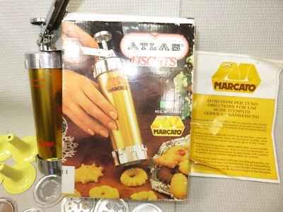 Prensa de galletas vintage Atlas Marcato 4 puntas 20 discos hecha en Italia vacaciones Foto 1 de 4