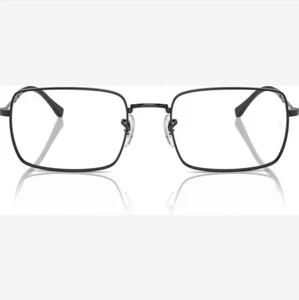 RAY BAN Unisex RX6520 2509 Black 55mm Rectangular Prescription Eyewear Frames - Picture 1 of 11