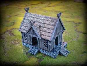Warrior Home-Kingdom of Saxonia-Rohan 28mm Tabletop Terrain LOTR Middle Earth - Picture 1 of 7