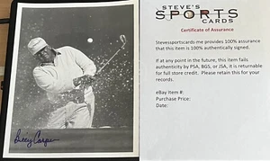 Billy Casper PGA Master Champion Signed 8x10 Autograph w/ Top Loader Swing & COA - Picture 1 of 5
