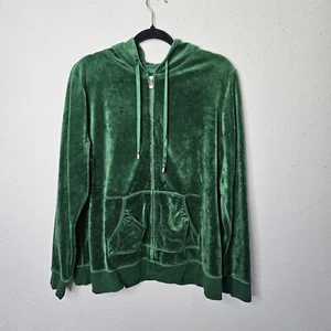 Lane Bryant Sport By Venezia Velour Velvet Emerald Green Zip Up Hoodie Size... - Picture 1 of 9