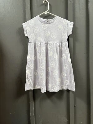 Little Co. Girls Size 7 Lavender Dress Peace & Ting Yang Pattern  - Image 1 of 4