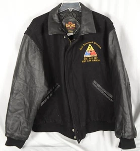 2nd Armored Division Vintage Game Sportswear Wool Leather Varsity Jacket XL - Picture 1 of 5