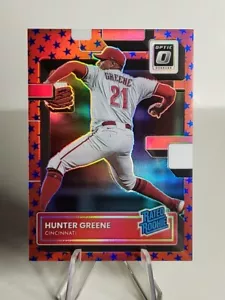Hunter Greene 2022 Panini Donruss Optic Rated Rookie Red Star Optic/25 Reds RC - Imagen 1 de 3