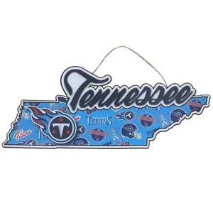 Tennessee Titans 15'' Metal FOCO NFL Die-Cut State Sign FAN CAVE NEW Great Gift - Picture 1 of 1