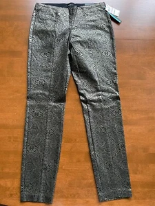 Alfani Women's Metallic Paisley Comfort Waist Pull On Skinny Pants $74, Size 6 - Picture 1 of 6