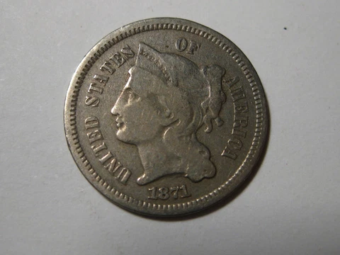 1871 Three Cent Nickel Coin Cover