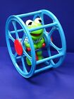 Vintage Remco 1989 Muppet Babies Kermit Roll Back Wheel Weighted Roly Poly* CUTE