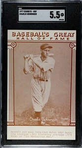 1977 HOF Exhibits (Seppia) Charlie Gehringer Detroit Tigers - SGC 5,5 Ex+ - Foto 1 di 2