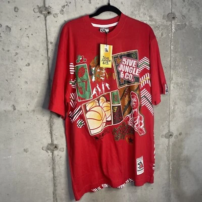 Camiseta roja para hombre 5ive Jungle & Co. King's County King's City talla XL Foto 1 de 3