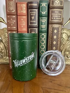 Neu Yellowstone Kentucky Bourbon Whiskey 10 Unzen Speckled Green Thermobecher - Bild 1 von 9