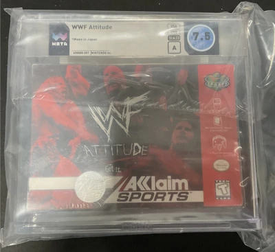 WWF Attitude - Nintendo 64 N64 1999 Acclaim New Sealed Graded Nice! WATA 7.5 A - Image 1 of 2