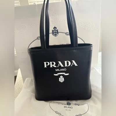 Prada Women Medium Bucket tote Calf Leather crossbody Handbag - Image 1 of 4