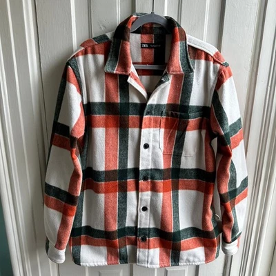 Abrigo camisa chaqueta de franela a cuadros Zara Foto 1 de 4