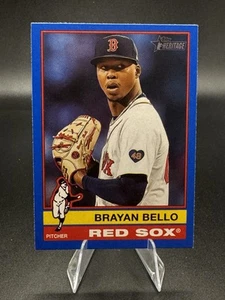 2025 Topps Heritage Blue Borders #384 Brayan Bello, Boston Red Sox - Picture 1 of 2