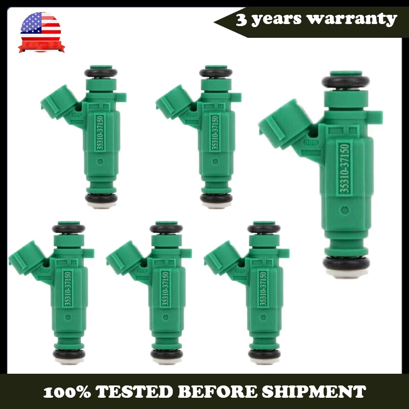 Топливная форсунка 3531037150 для 2006-2010 Kia Rio5 Hyundai Accent 1,6 л L4 6 шт. - Изображение 1 из 4