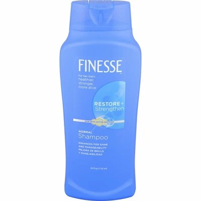 Finesse Normal Shampoo Restore +Strengthen with Hair Reviving Boost 24 Oz 2 Pack - Image 1 of 2