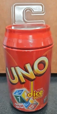 UNO Dice Game RED SODA POP CAN Complete RETIRED GAME! Brand new unopened - Image 1 of 4